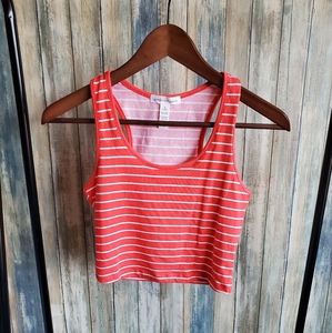 New Ambiance Apparel Striped Crop Tank Top
